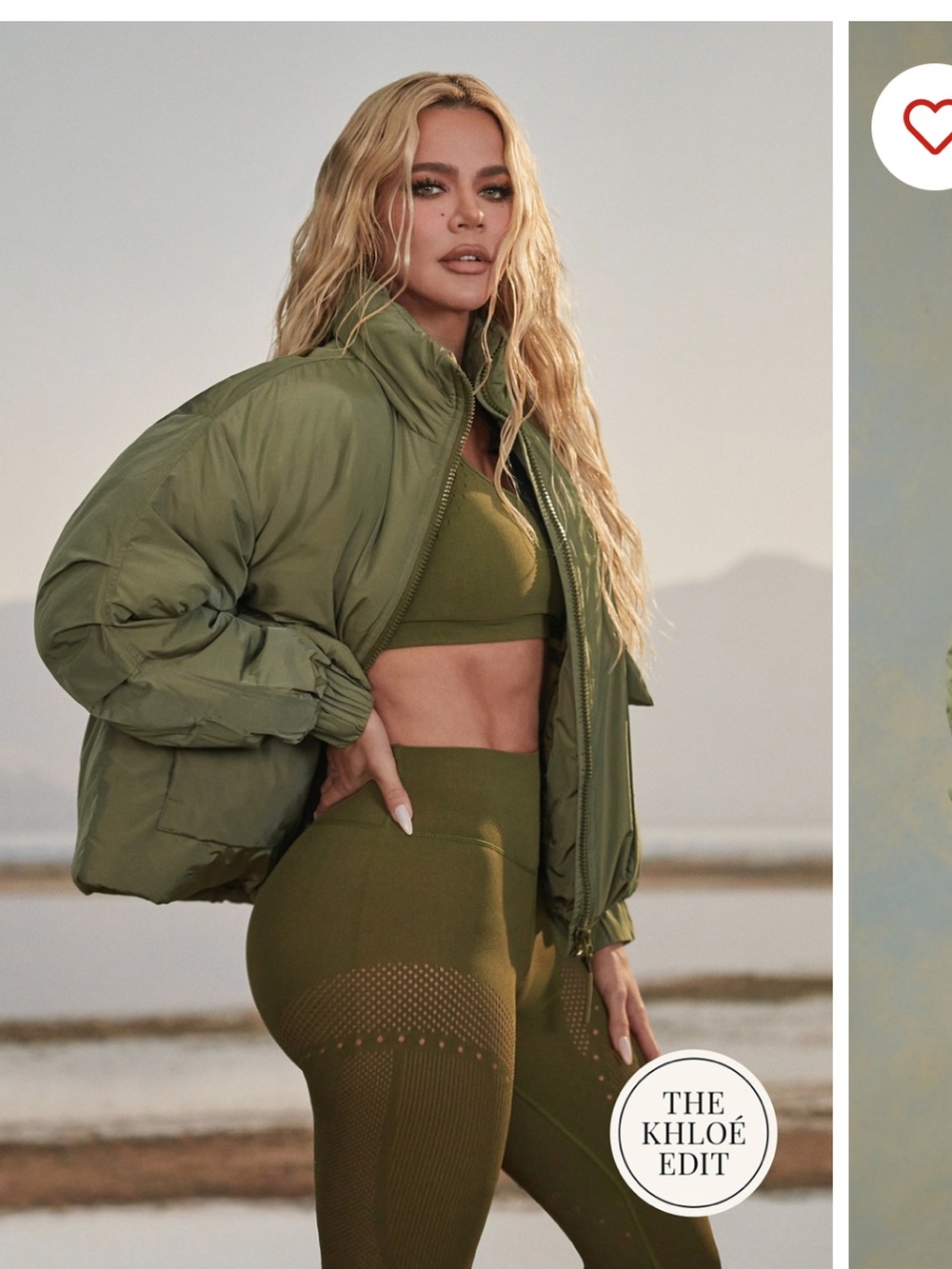 Fabletics Moss Green ‘All Weather’ Puffer Jacket